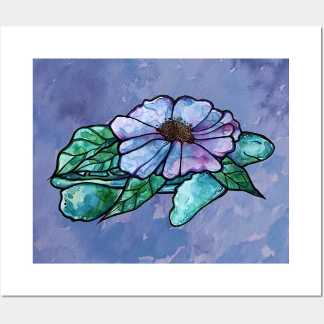 Sea Turtle Flowers Wall Art by bubbsnugg